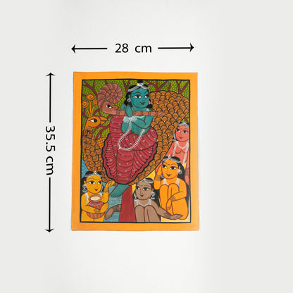 Handpainted Pattachitra Painting by Laltu Chitrakar (14 x 11 in)