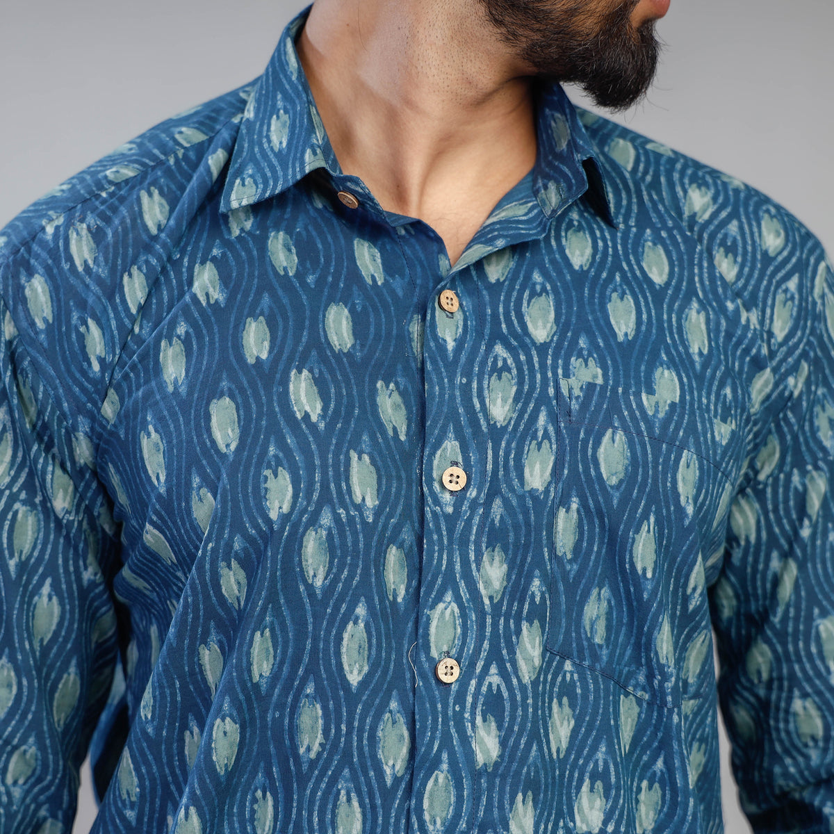 Block Printed men shirt
