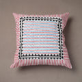 Pink Sanganeri Block Printed Cotton Cushion Cover 