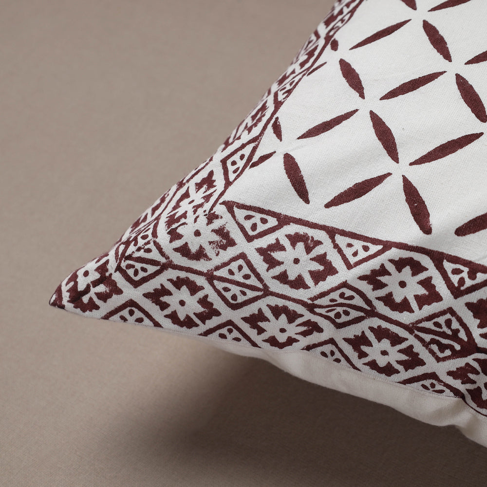 Block Printed Cushion Cover 