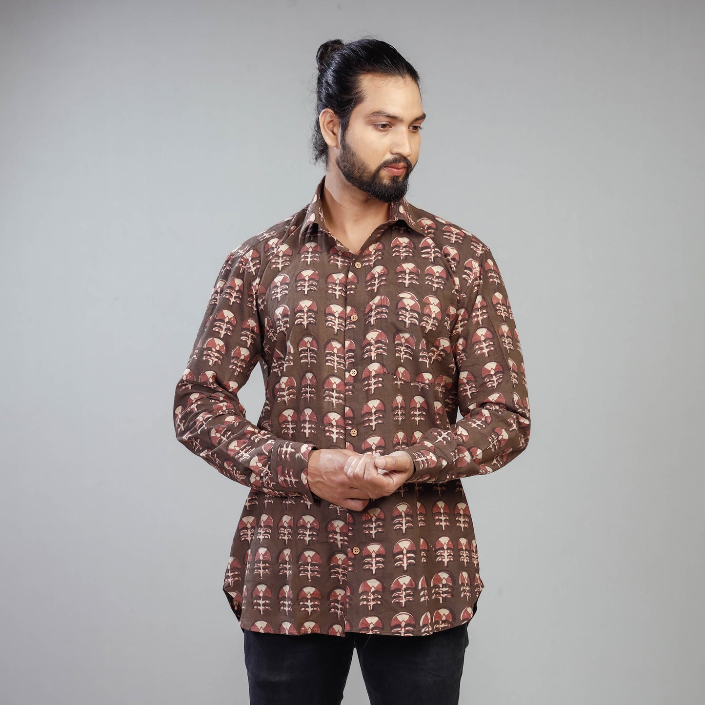 Block Printed men shirt
