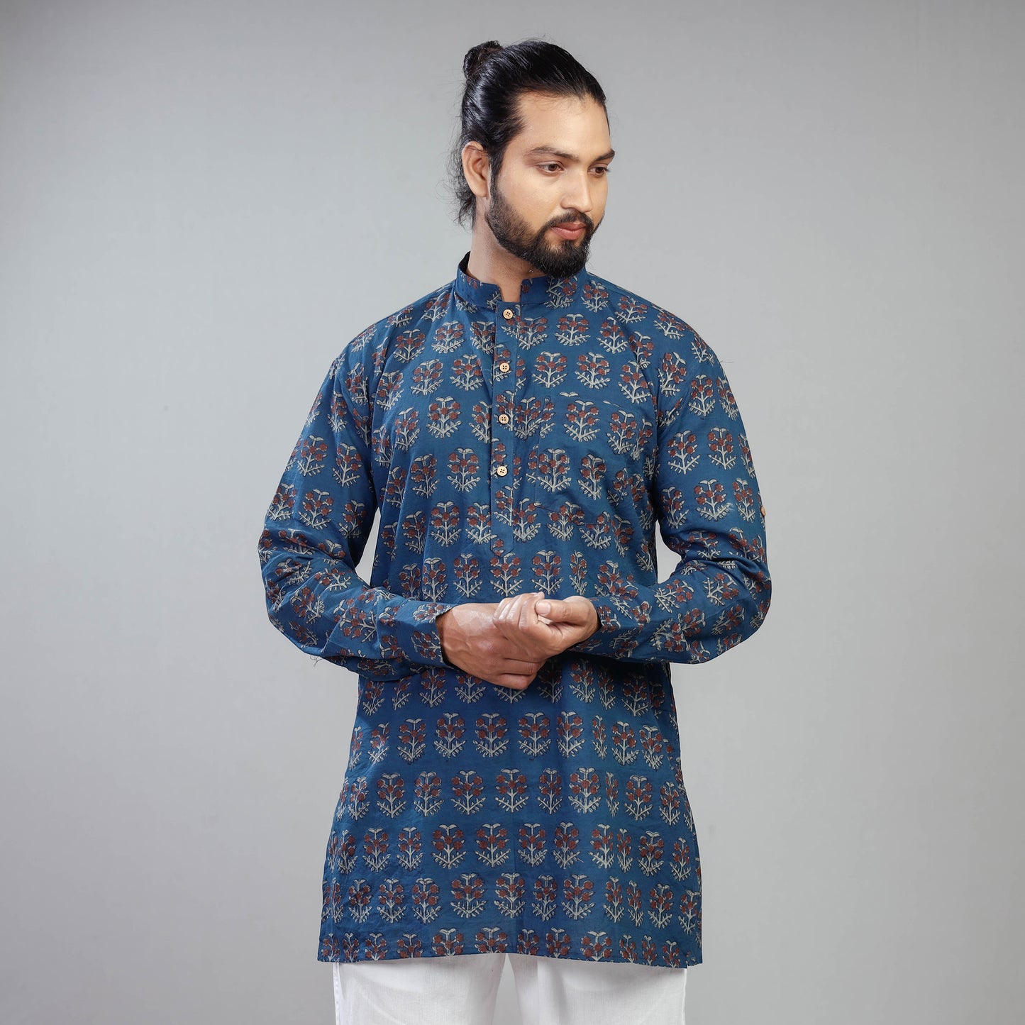 Akola Block printed men kurta