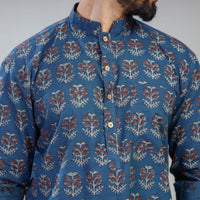 Akola Block printed men kurta