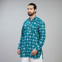 block printed men kurta