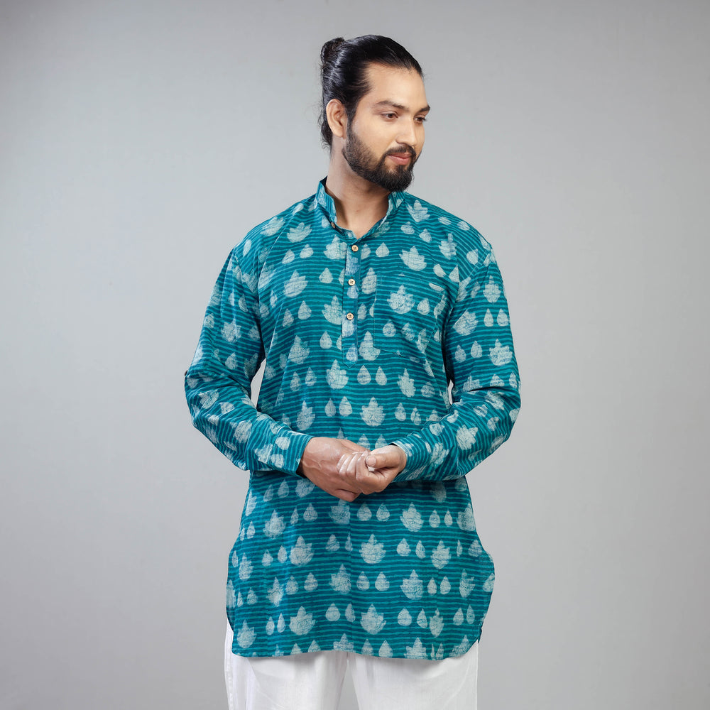 block printed men kurta