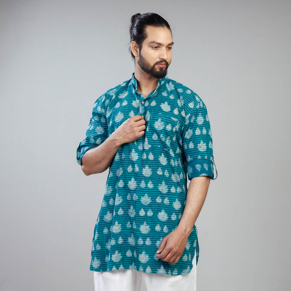 block printed men kurta