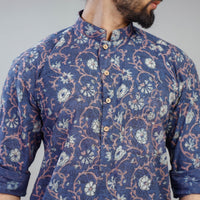 block print men kurta