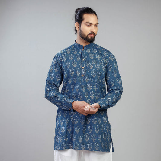 block print men kurta