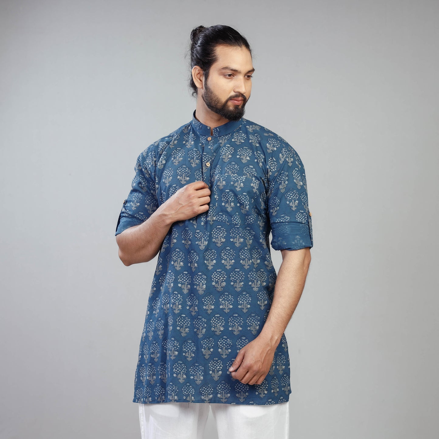 block print men kurta