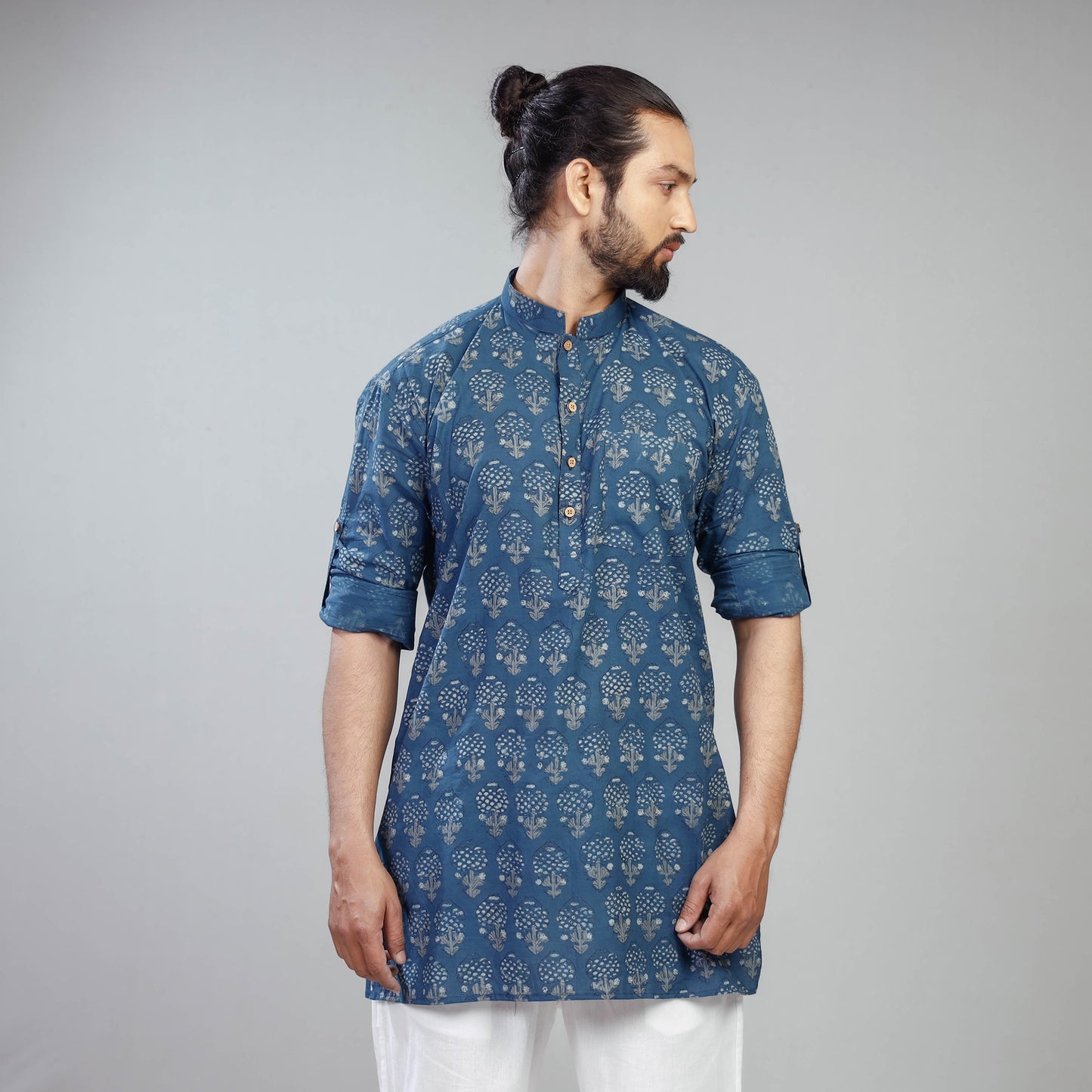 block print men kurta