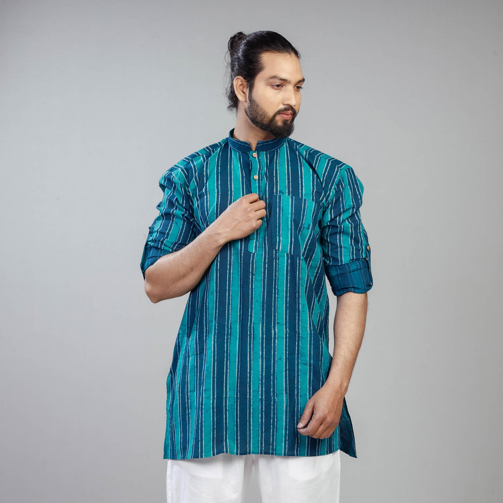 block printed men kurta