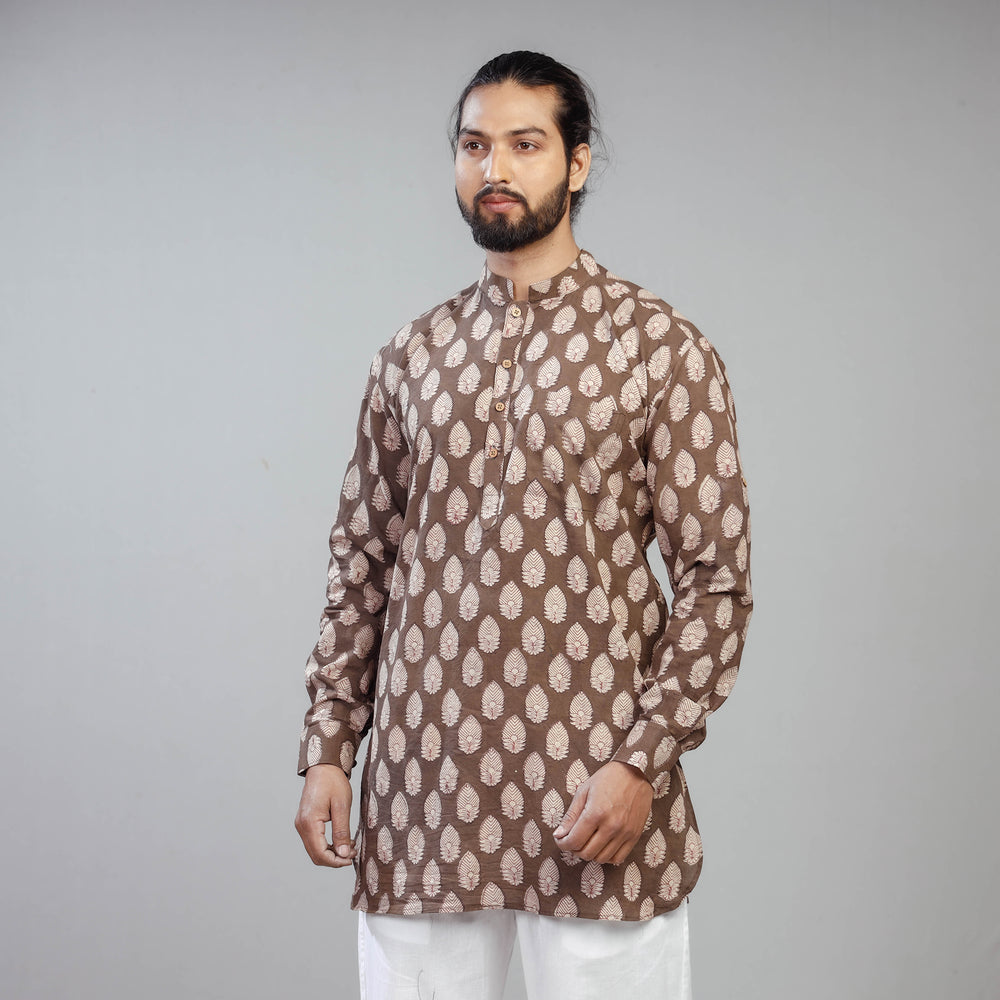 block printed men kurta