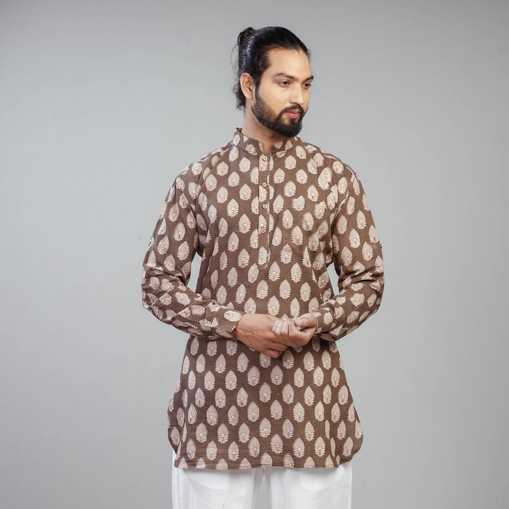 block printed men kurta