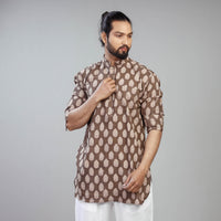 block printed men kurta