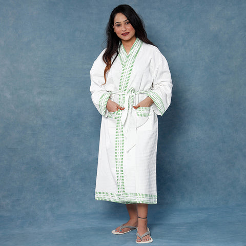 Block Printed Bath Robe