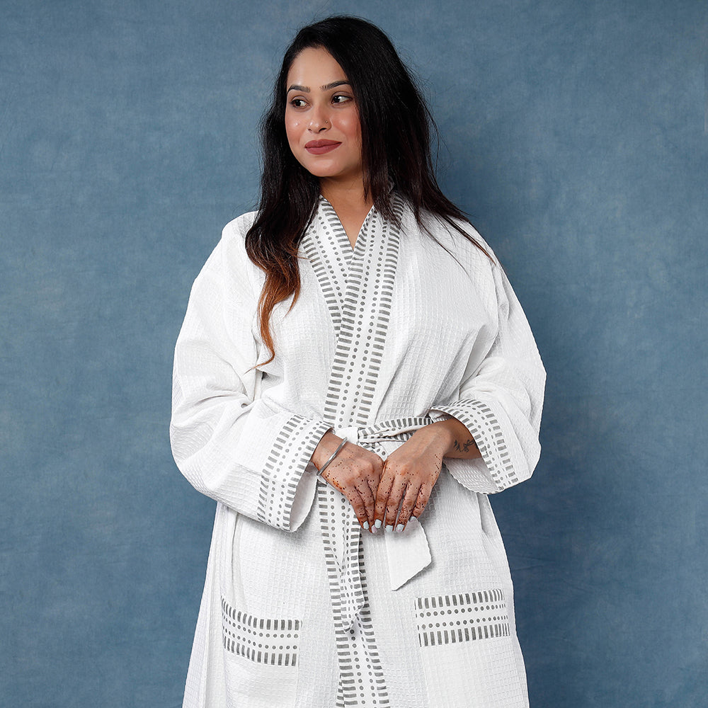 Block Printed Bath Robe