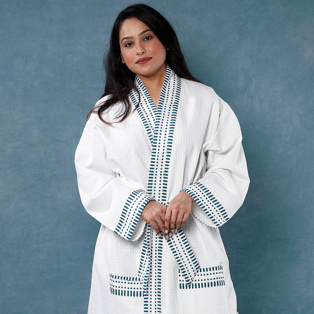 Block Printed Bath Robe