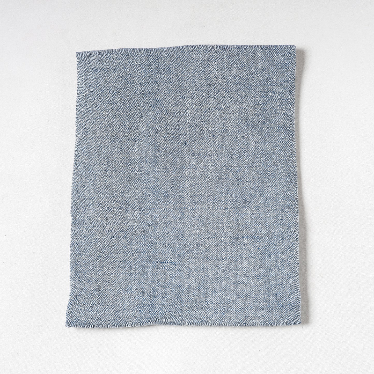 Grey - Organic Kala Cotton Pure Handloom Chaumukh Precut Fabric (1.1 meter)