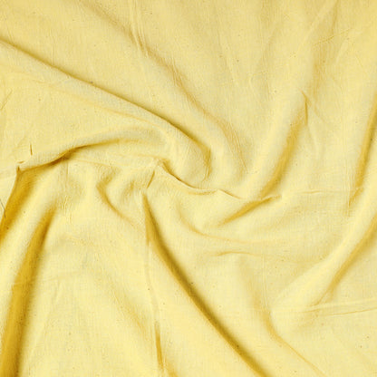 Yellow - Organic Kala Cotton Pure Handloom Chaumukh Precut Fabric (1 meter)