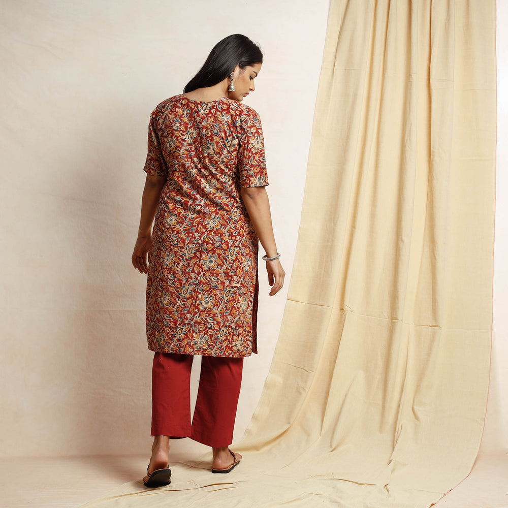 Kalamkari Kurta with Palazzo & Dupatta Set
