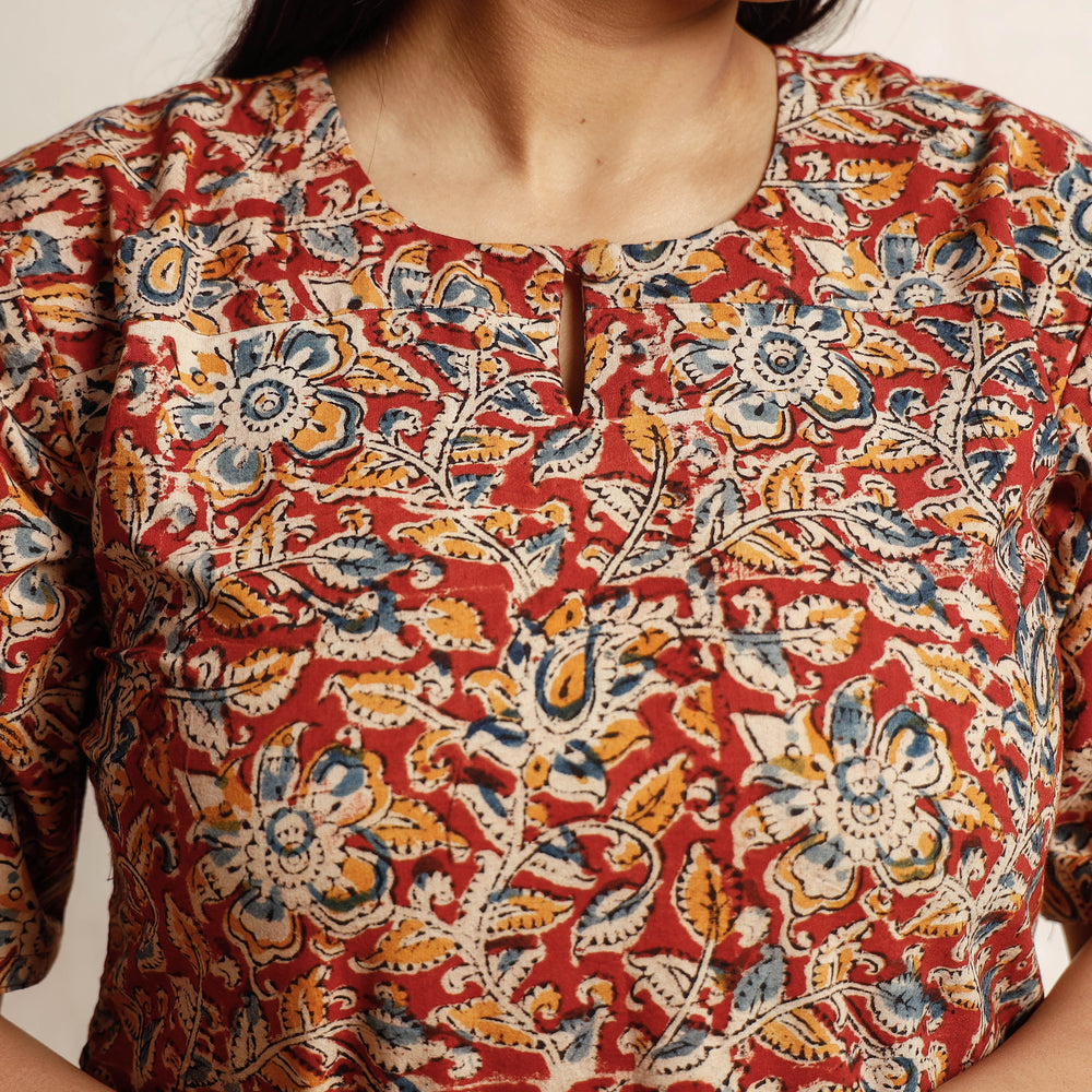 Kalamkari Kurta with Palazzo & Dupatta Set
