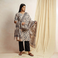 Kalamkari Kurta with Palazzo & Dupatta Set
