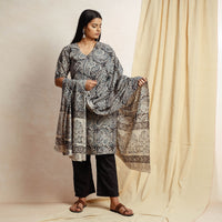 Kalamkari Kurta with Palazzo & Dupatta Set
