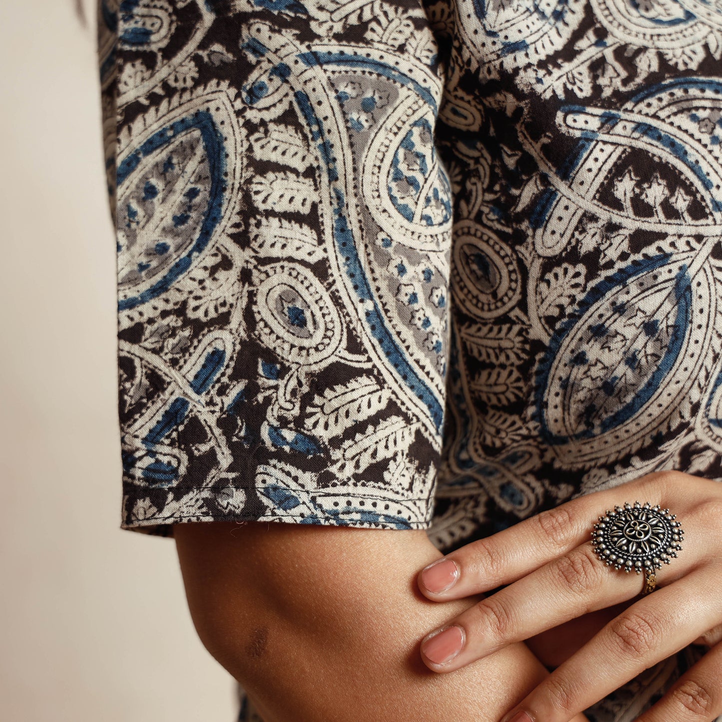 Kalamkari Kurta with Palazzo & Dupatta Set
