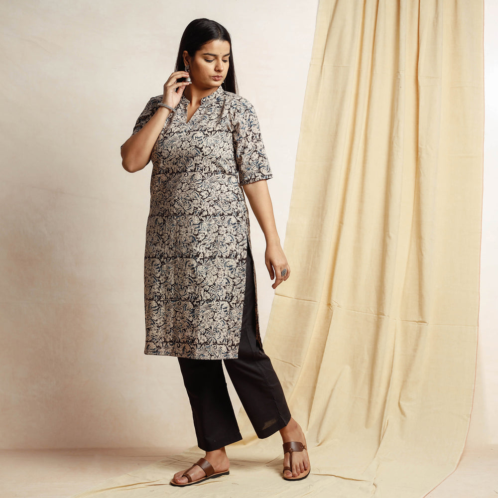 Kalamkari Kurta with Palazzo & Dupatta Set
