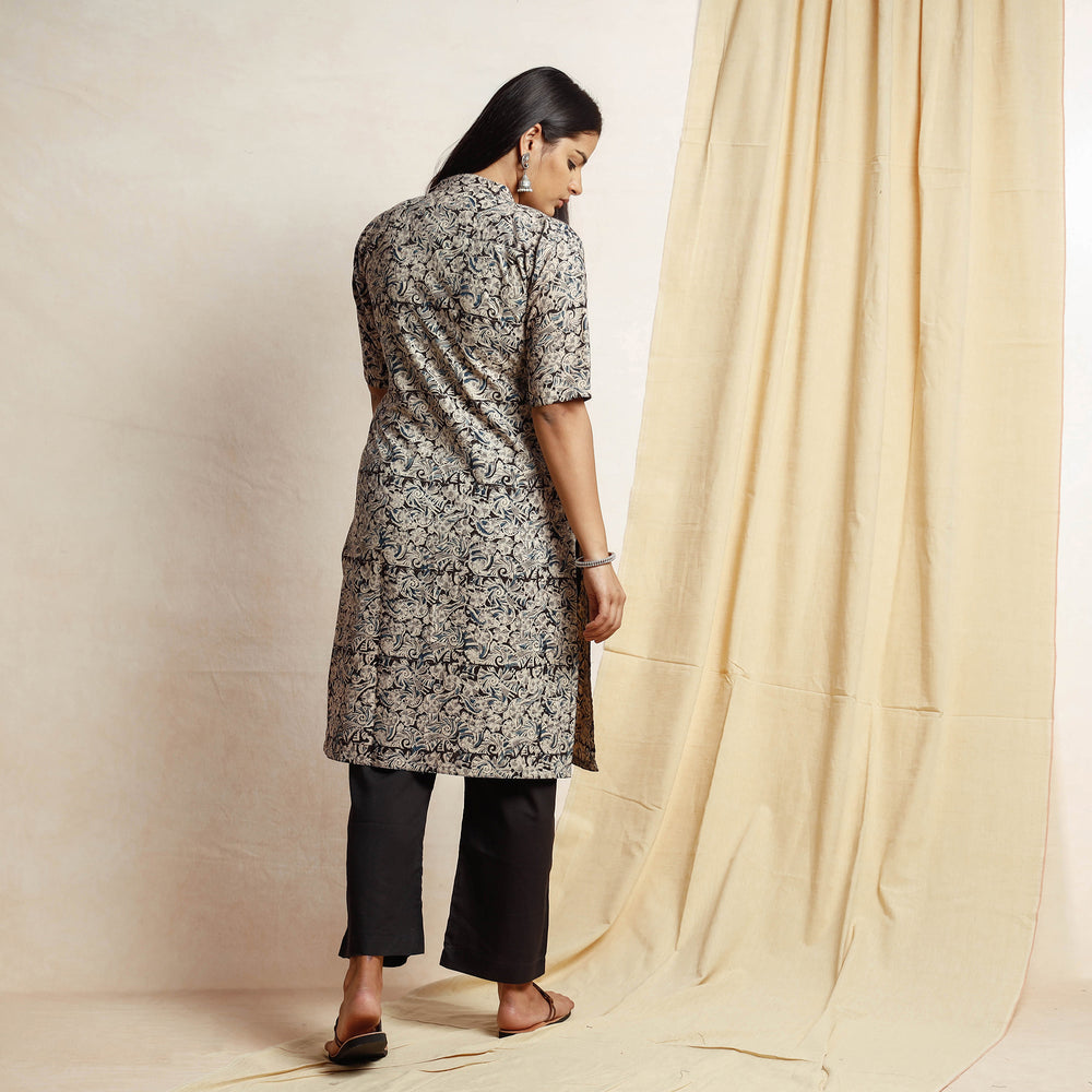 Kalamkari Kurta with Palazzo & Dupatta Set
