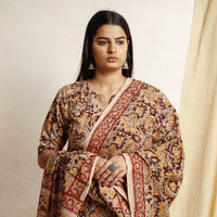 Kalamkari Kurta with Palazzo & Dupatta Set
