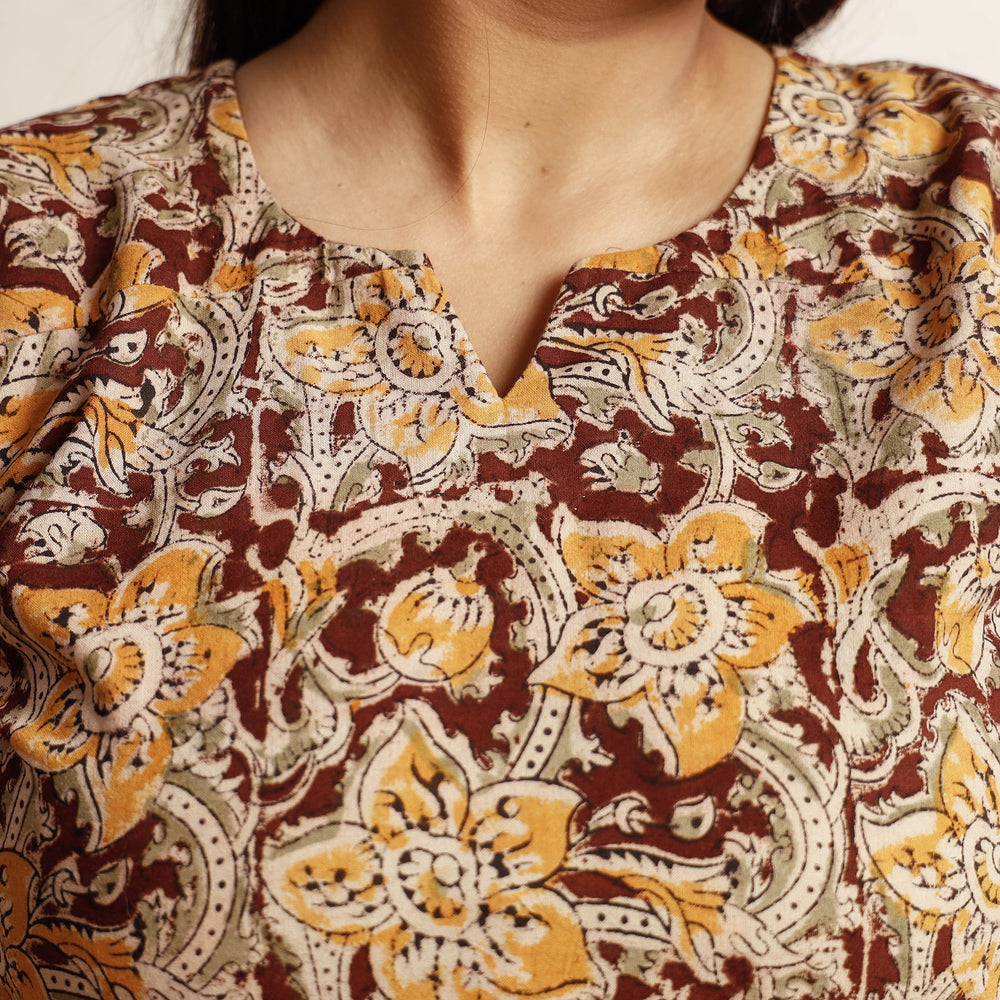 Kalamkari Kurta with Palazzo & Dupatta Set
