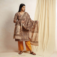 Kalamkari Kurta with Palazzo & Dupatta Set
