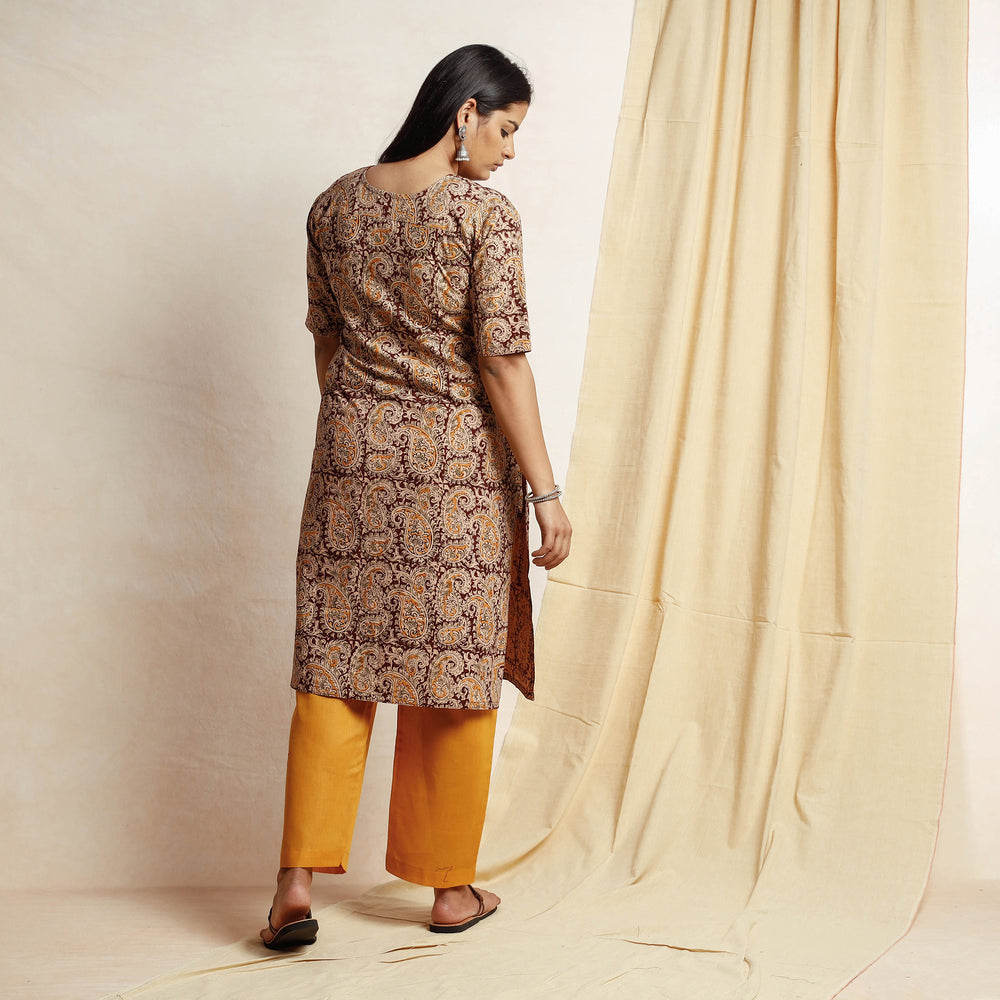 Kalamkari Kurta with Palazzo & Dupatta Set
