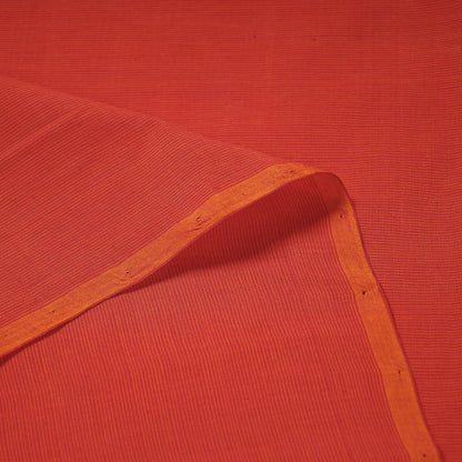 Indian Red Original Mangalagiri Handloom Stripe Cotton Fabric