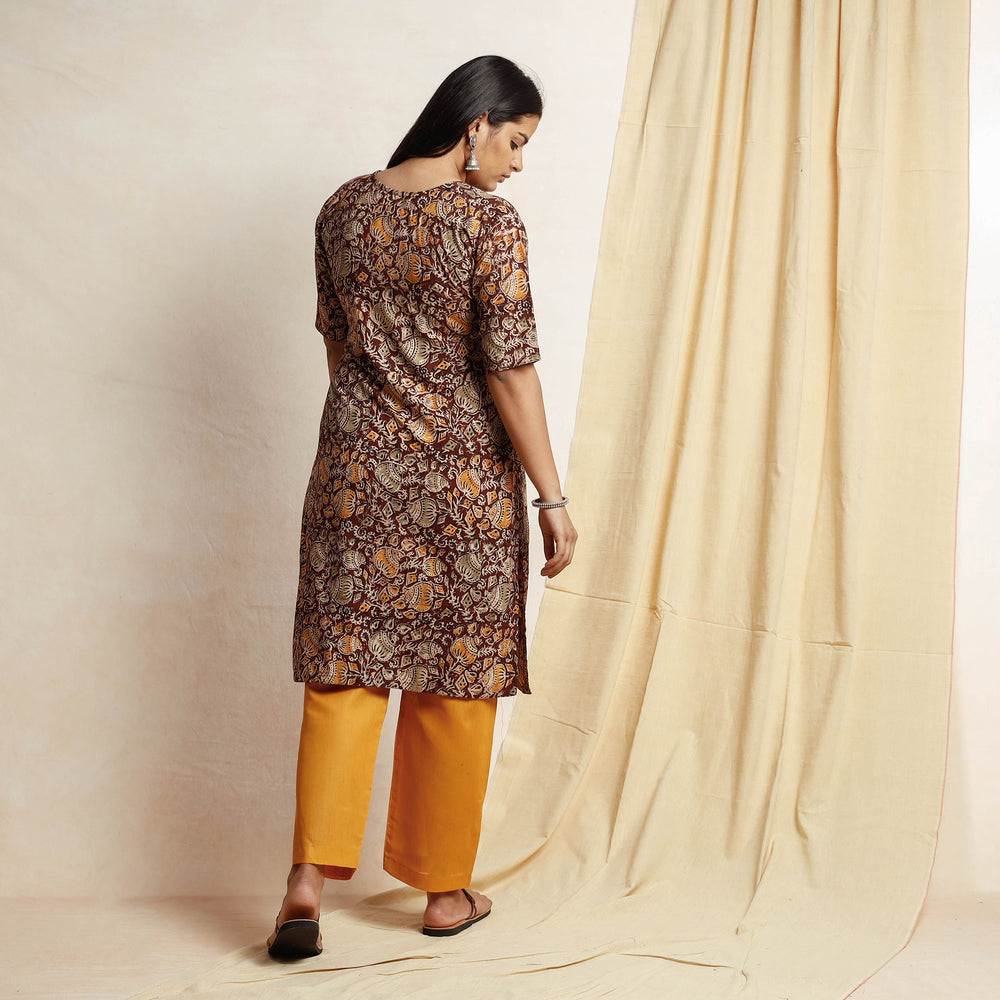 Kalamkari Kurta with Palazzo & Dupatta Set
