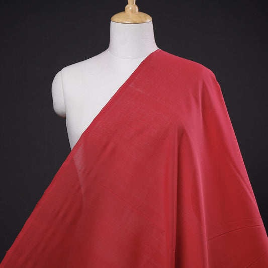 Old Rose Red Original Mangalagiri Handloom Cotton Fabric