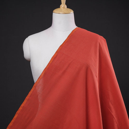 Indian Red Original Mangalagiri Handloom Stripe Cotton Fabric