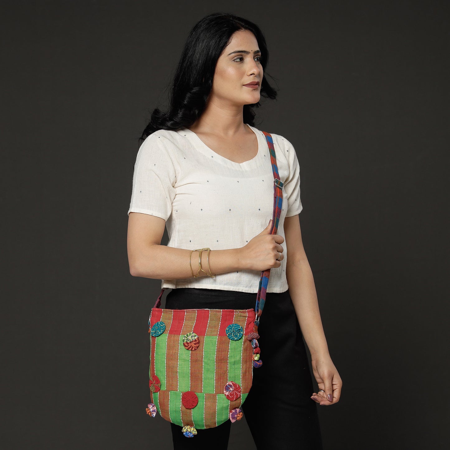 Embroidery Sling Bag
