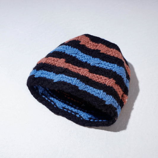 Blue - Kullu Karishma Handwoven Pure Angora & Merino Wool Cap