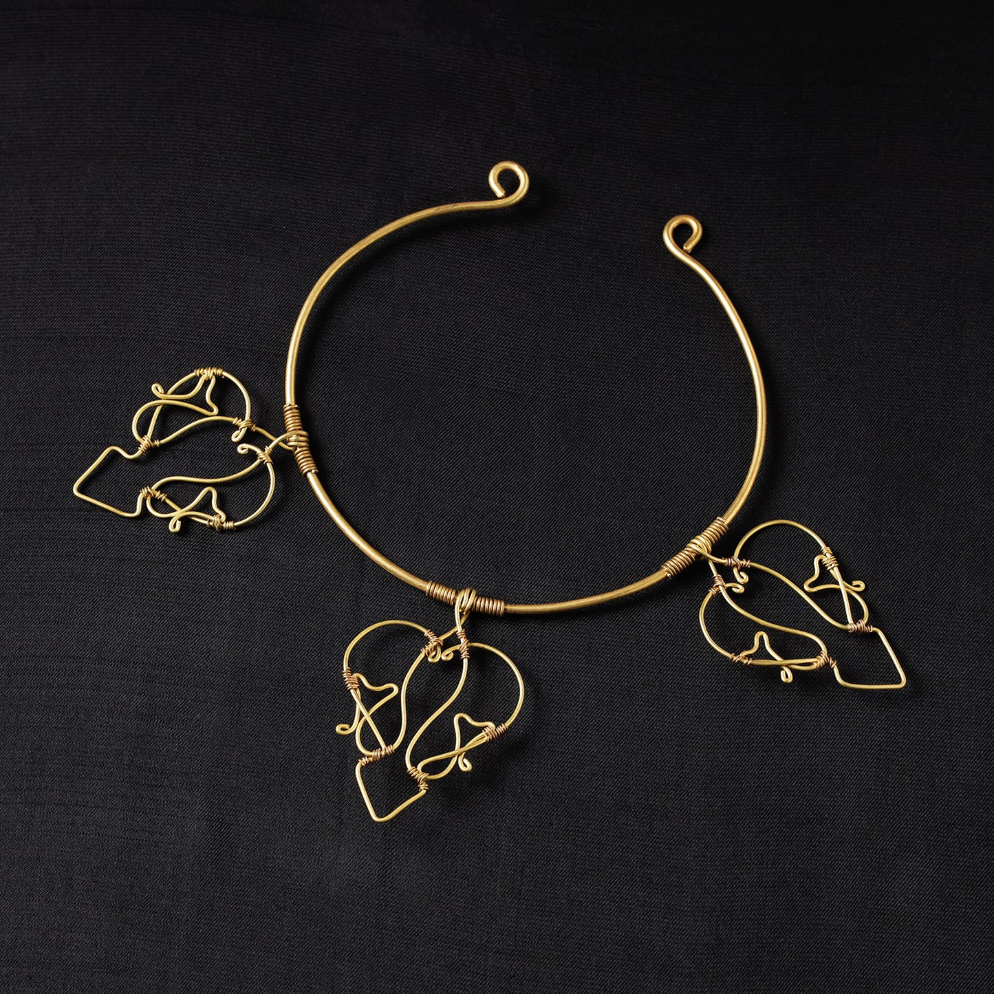 Brass Metal Handcrafted Dokra Choker Necklace by Asalkaar