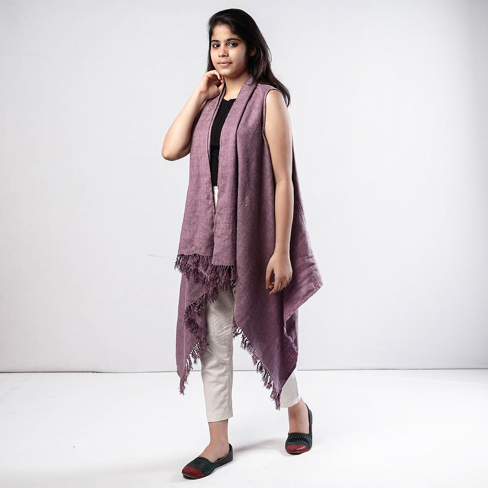  Kullu Karishma Handwoven Angora & Merino Wool Knitted Wrap  