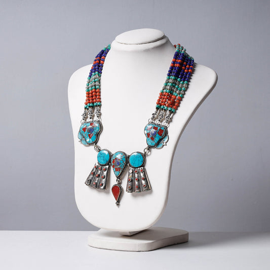 Ethnic Tribal Tibetan Beadwork Necklace from Himalayas