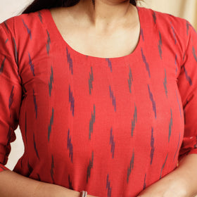 Buy Pochampally Ikat Weave Cotton Long Kurta Online at iTokri.com