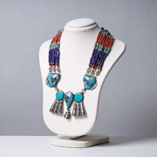 Ethnic Tribal Tibetan Beadwork Necklace from Himalayas