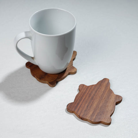  Hand Carved Sheesham Wood Coasters Online at iTokri.com 