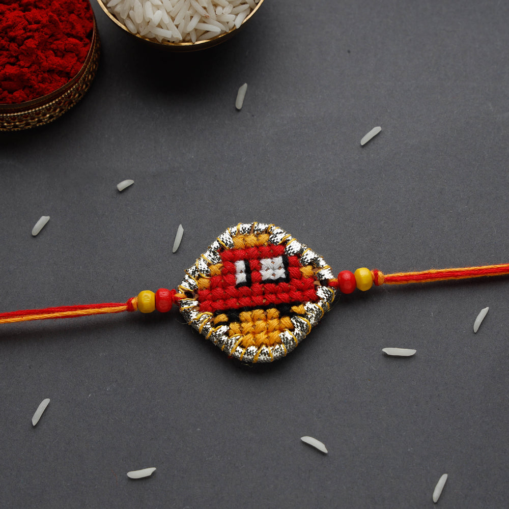 Tribal Hand Embroidered Kids Rakhi
