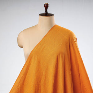 Orange - Bodoweaves Plain Cotton Handloom Fabric