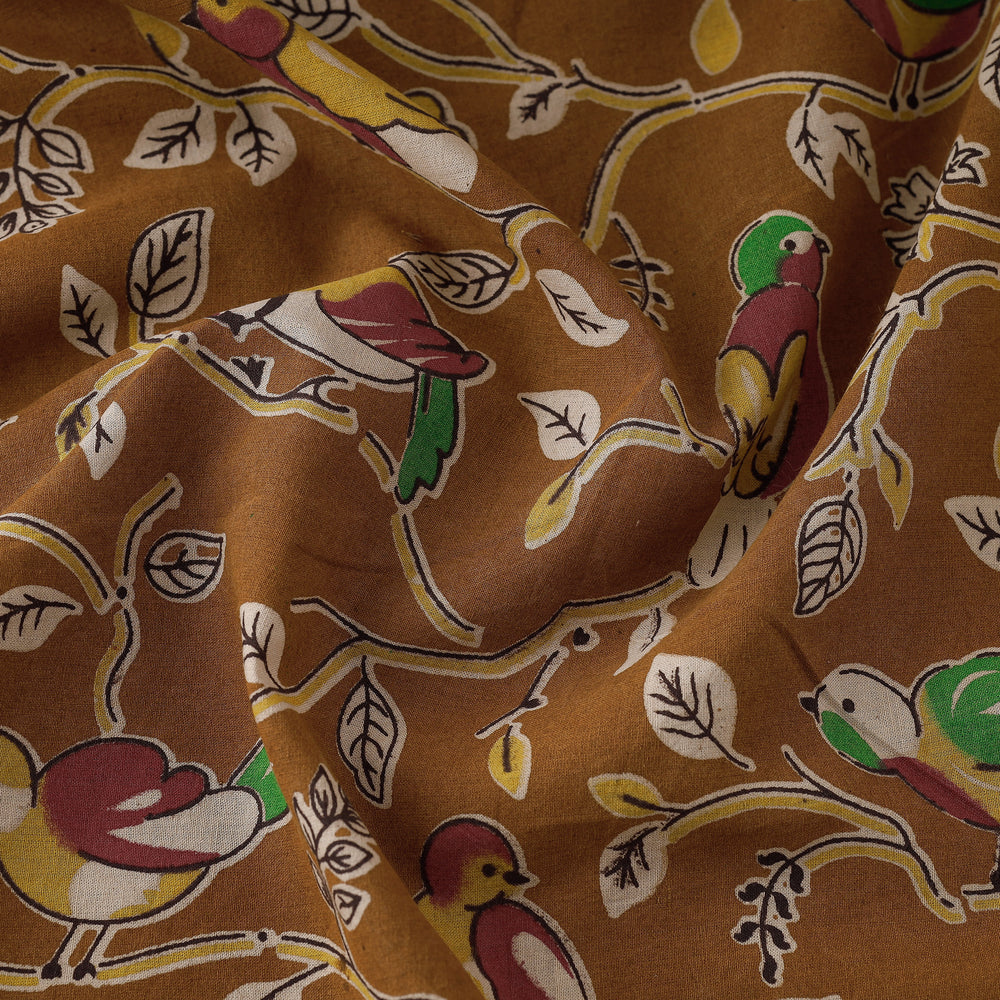 Brown - Kalamkari Printed Cotton Fabric 04