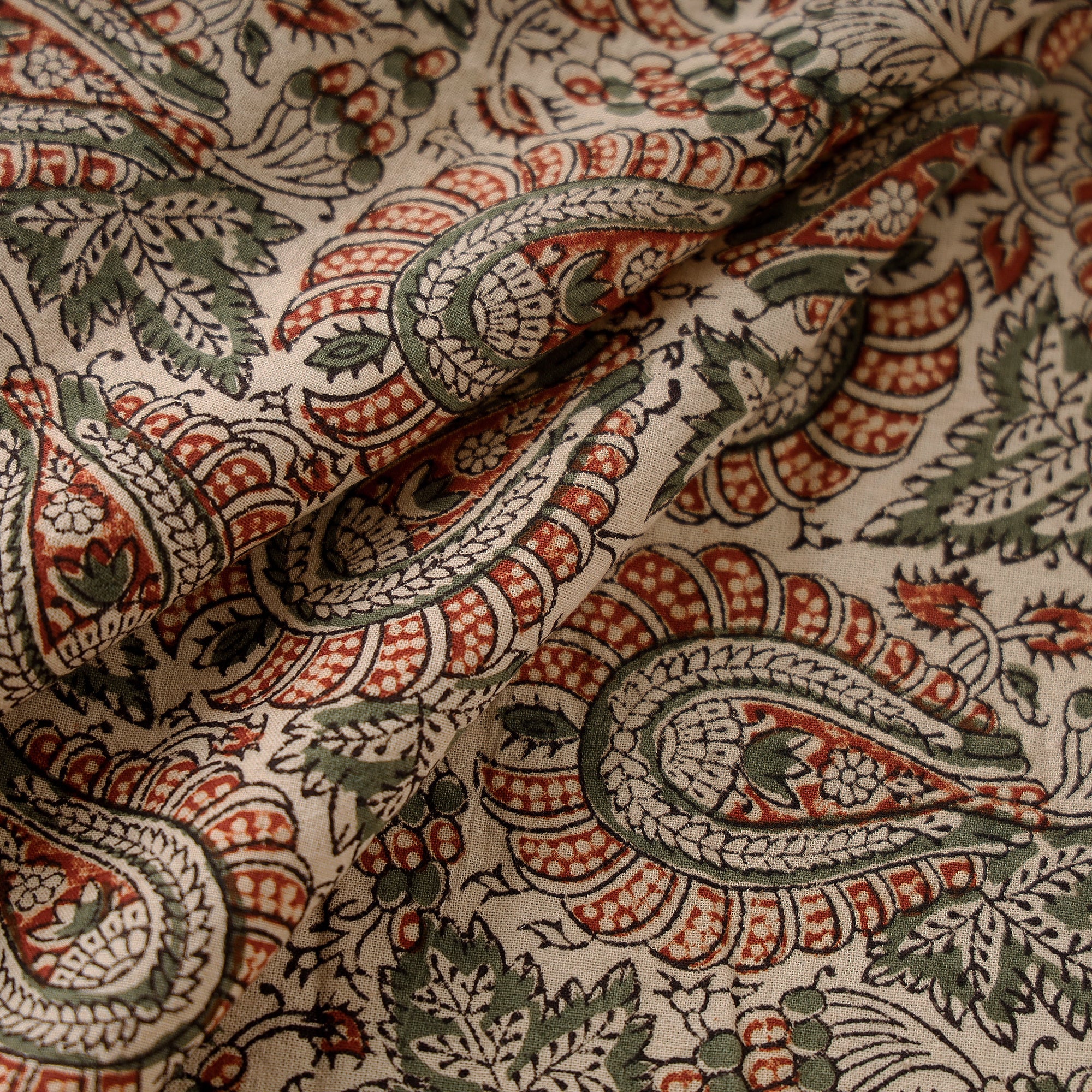  Pedana Kalamkari Block Printing Cotton Fabric 